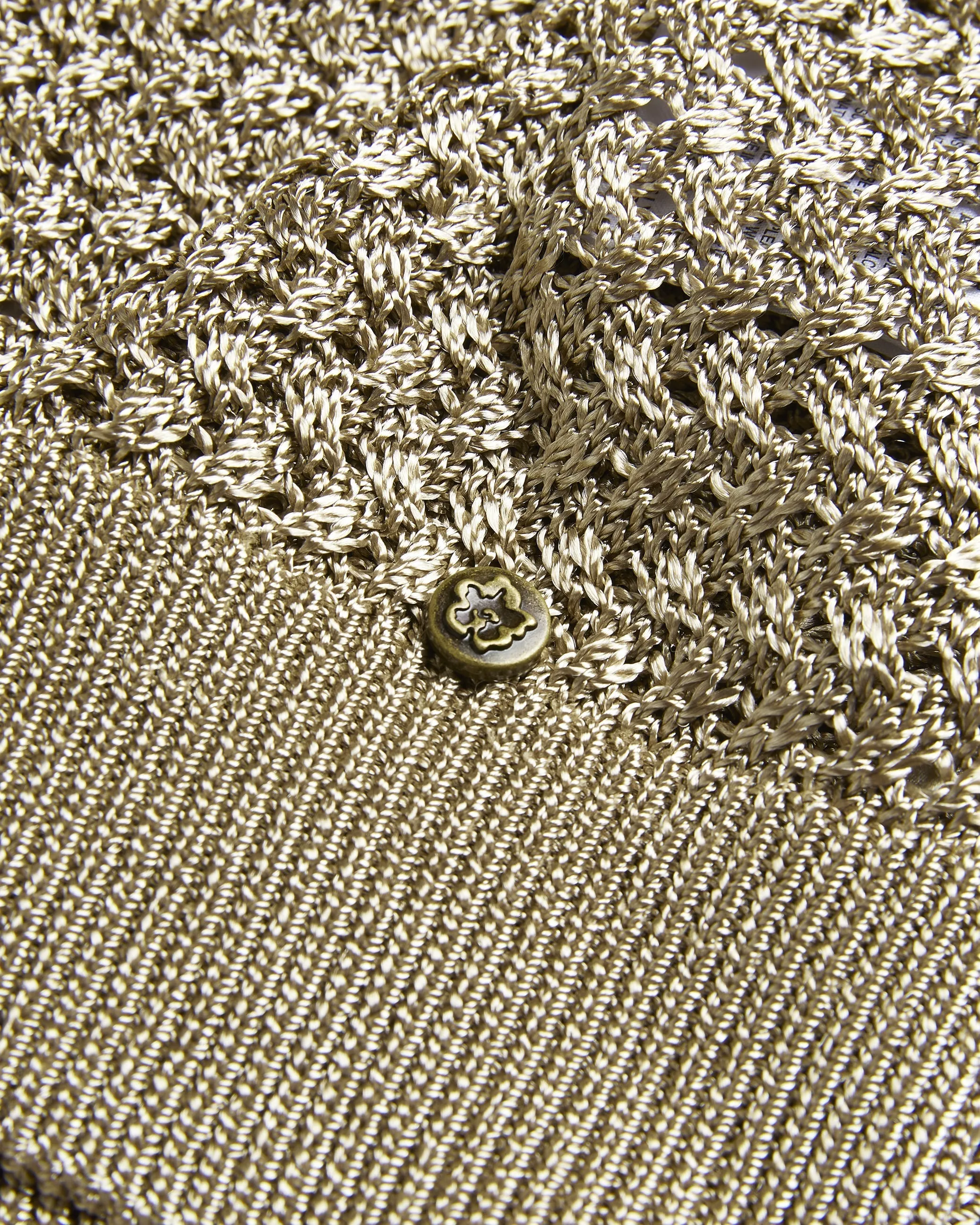 Abaly Metalic Knit Sleeveless Top Natural