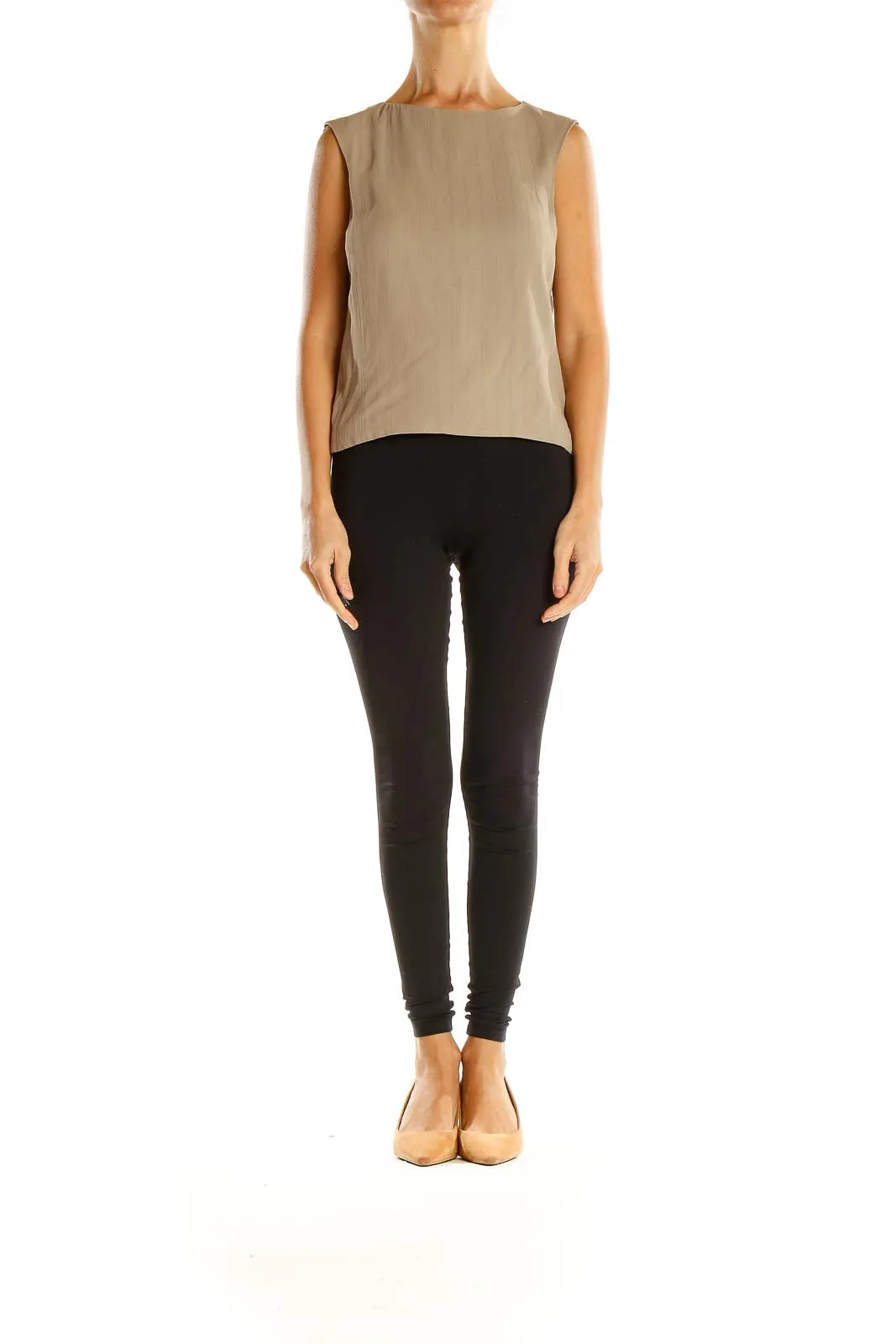 Beige Casual Top