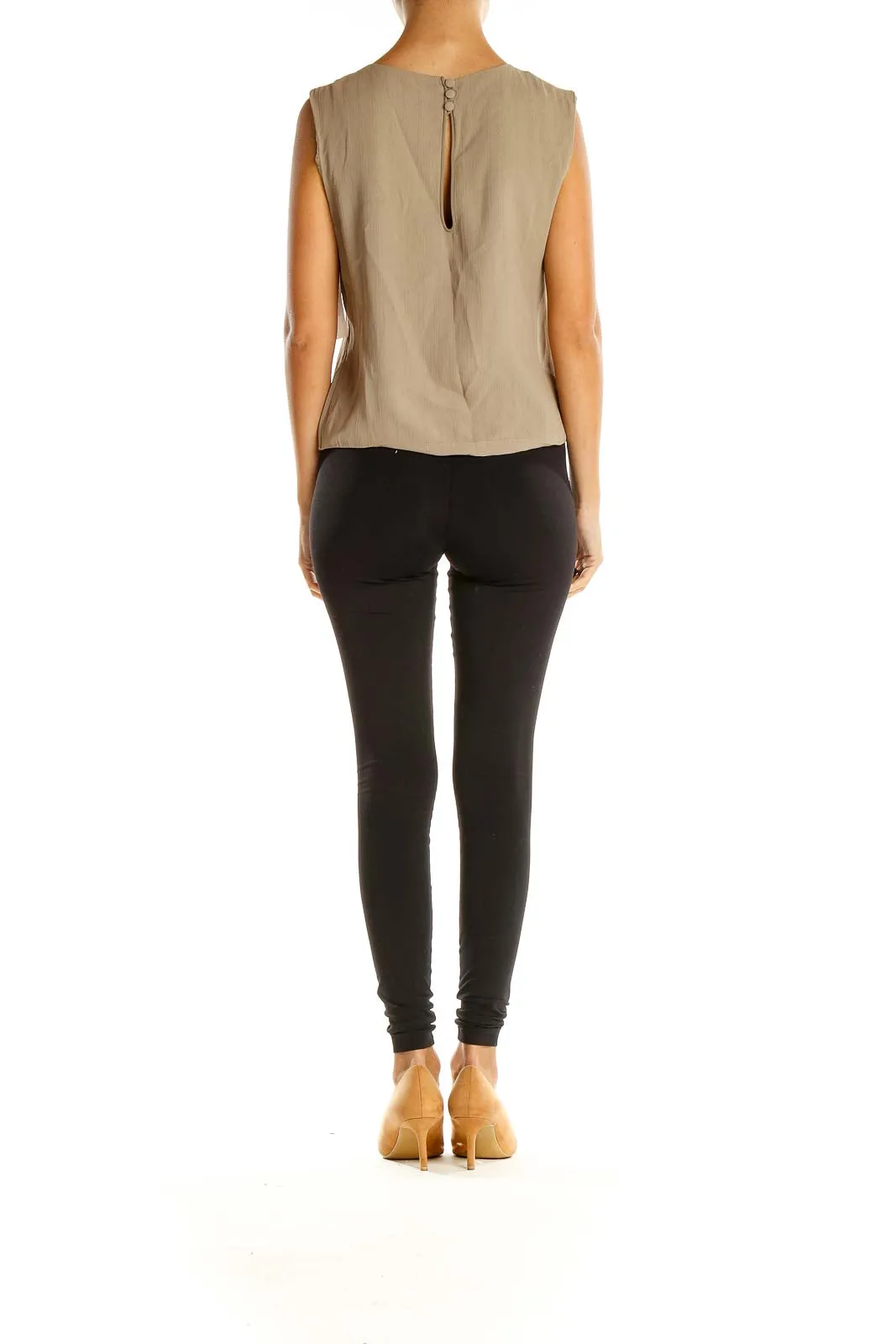 Beige Casual Top