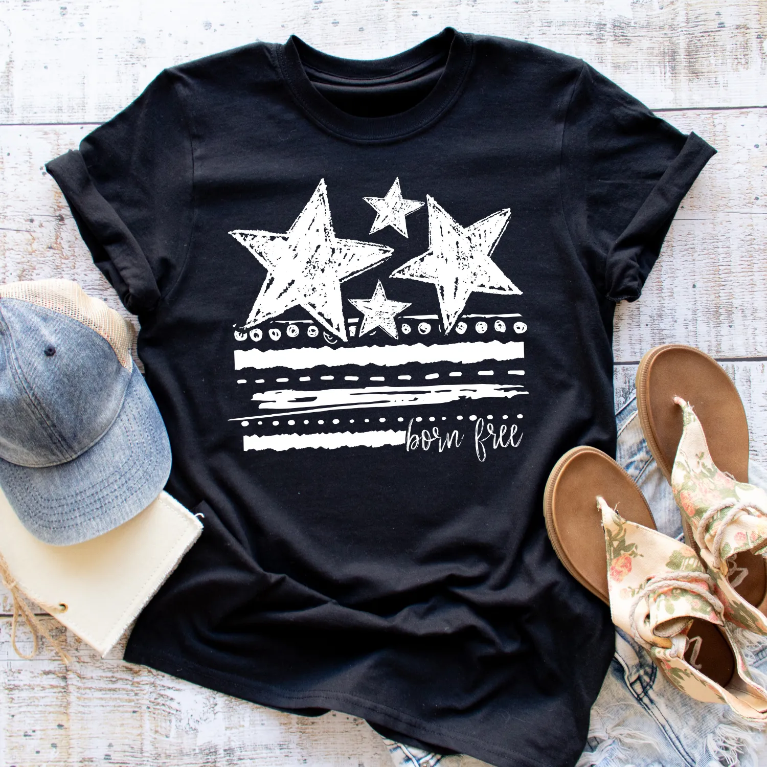 Born Free Screen Printed T-Shirt