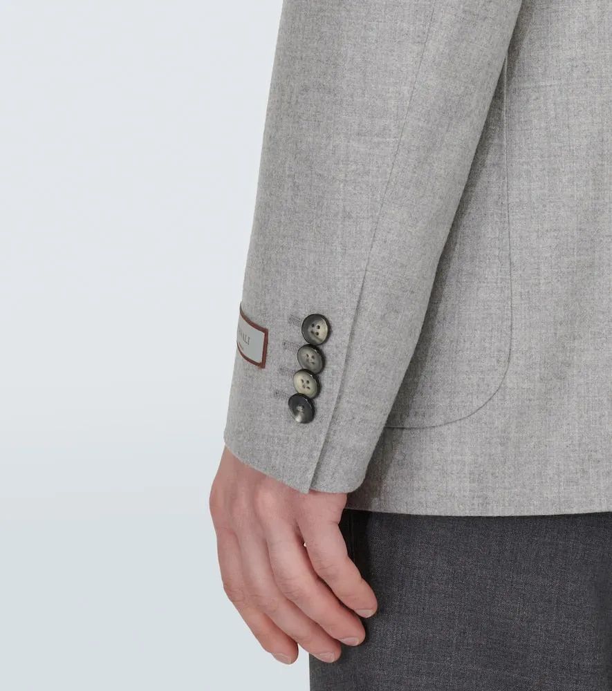 Canali Double-breasted cashmere-blend blazer