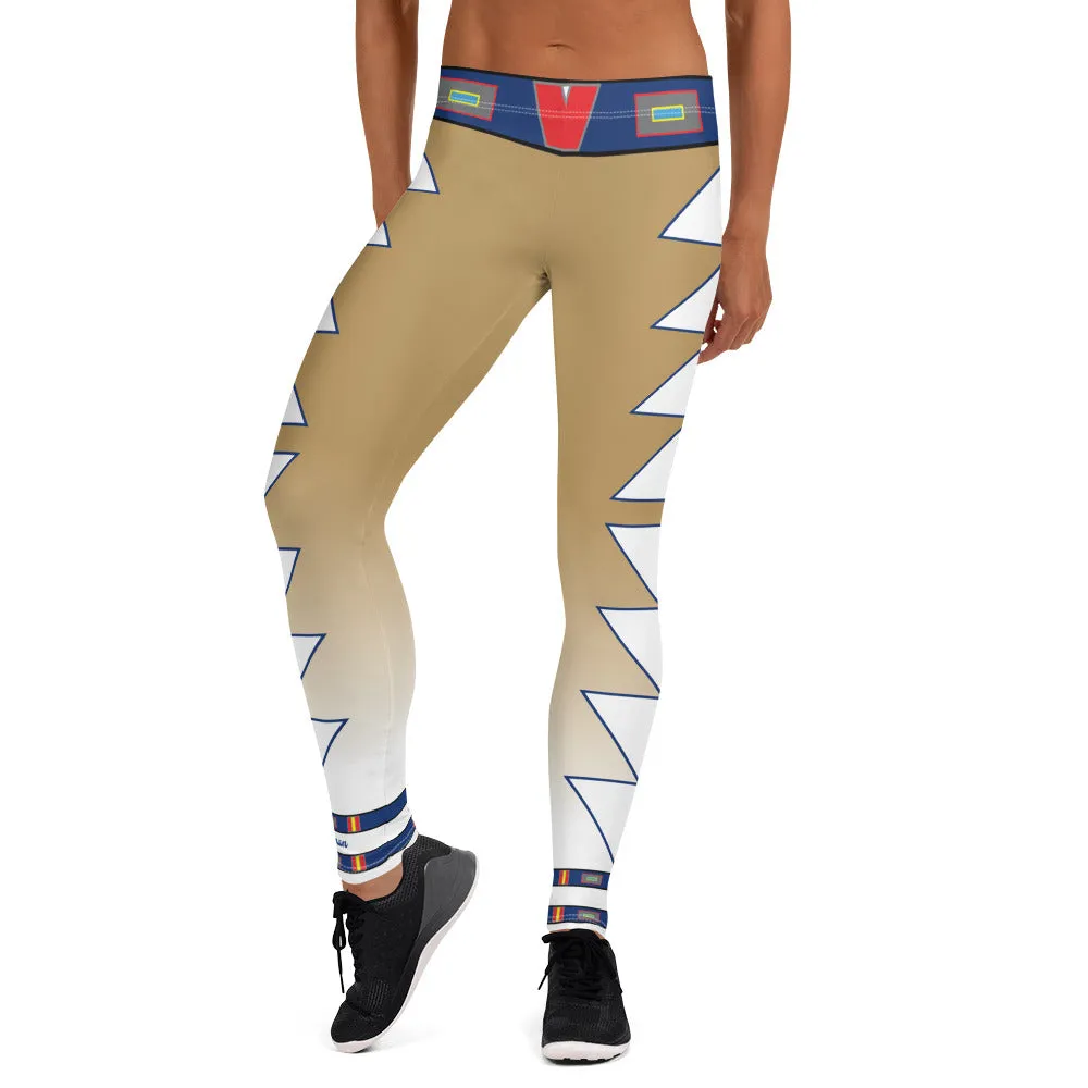 Centered Gold and Blue Fade Leggings