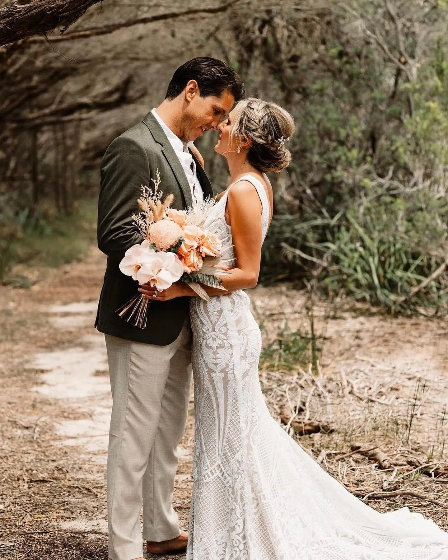 Kalani Pattern Sequin Gown - White/Nude