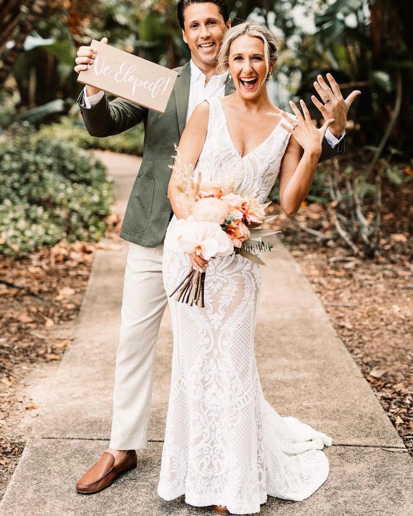 Kalani Pattern Sequin Gown - White/Nude
