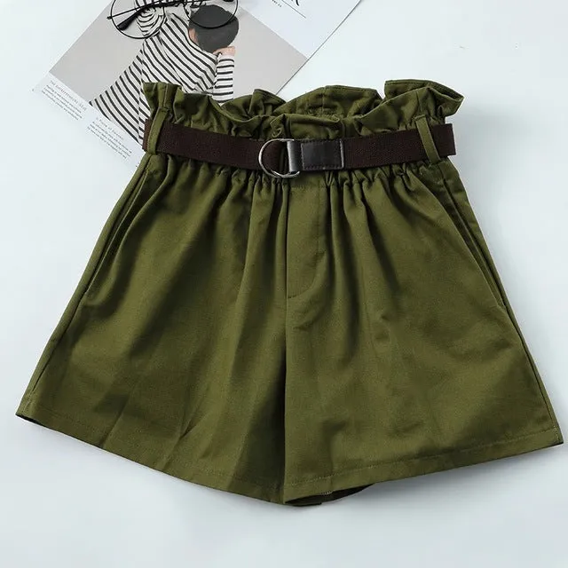 New Casual Elastic Waist Shorts