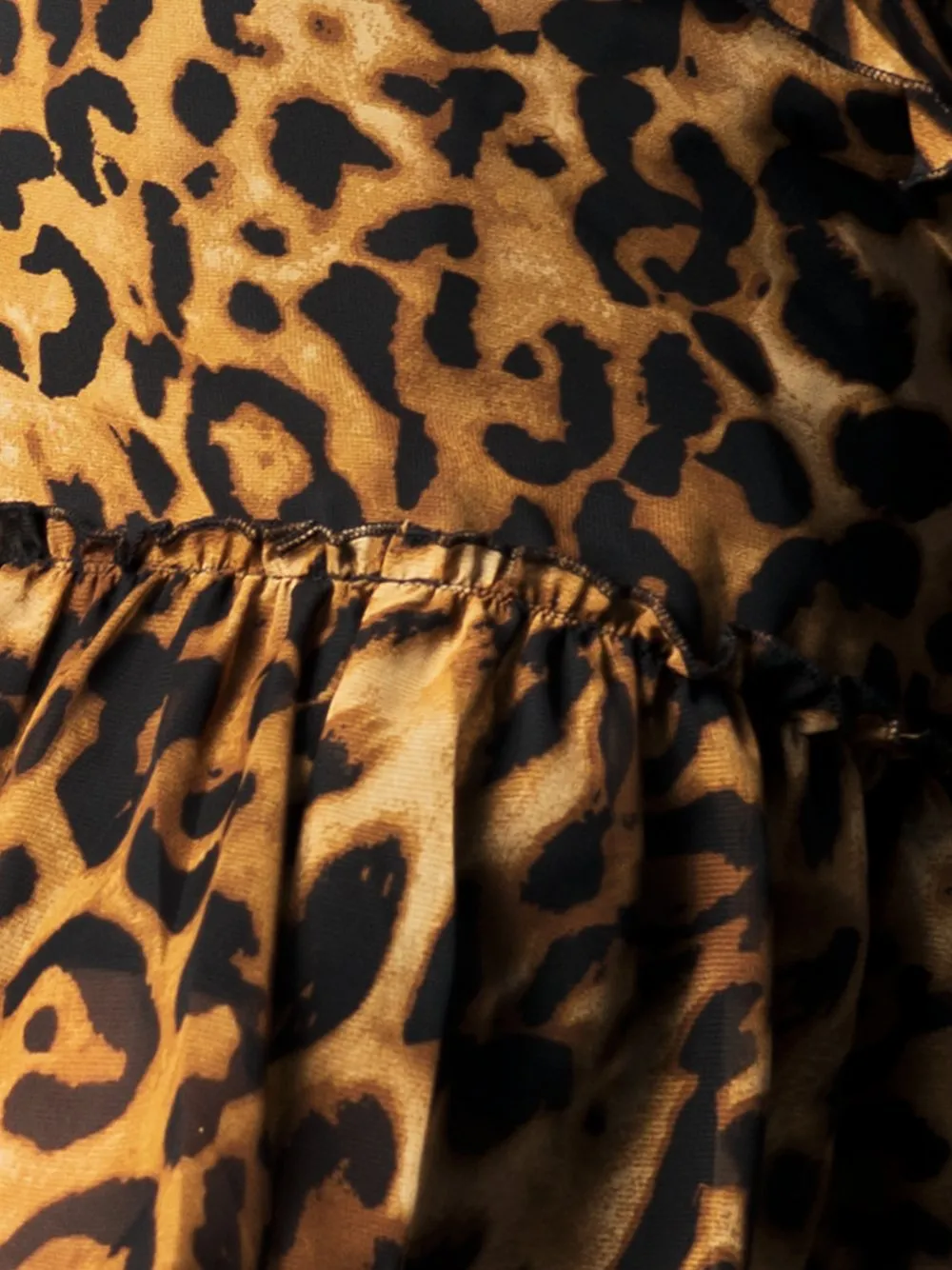 PAR UN TIGRE Cutout Backless Leopard Dress