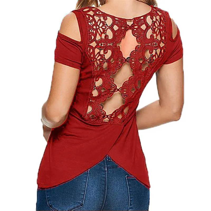 Paw Print Funny Summer Back Lace Dog Lovers T-shirt Women Travis Designs