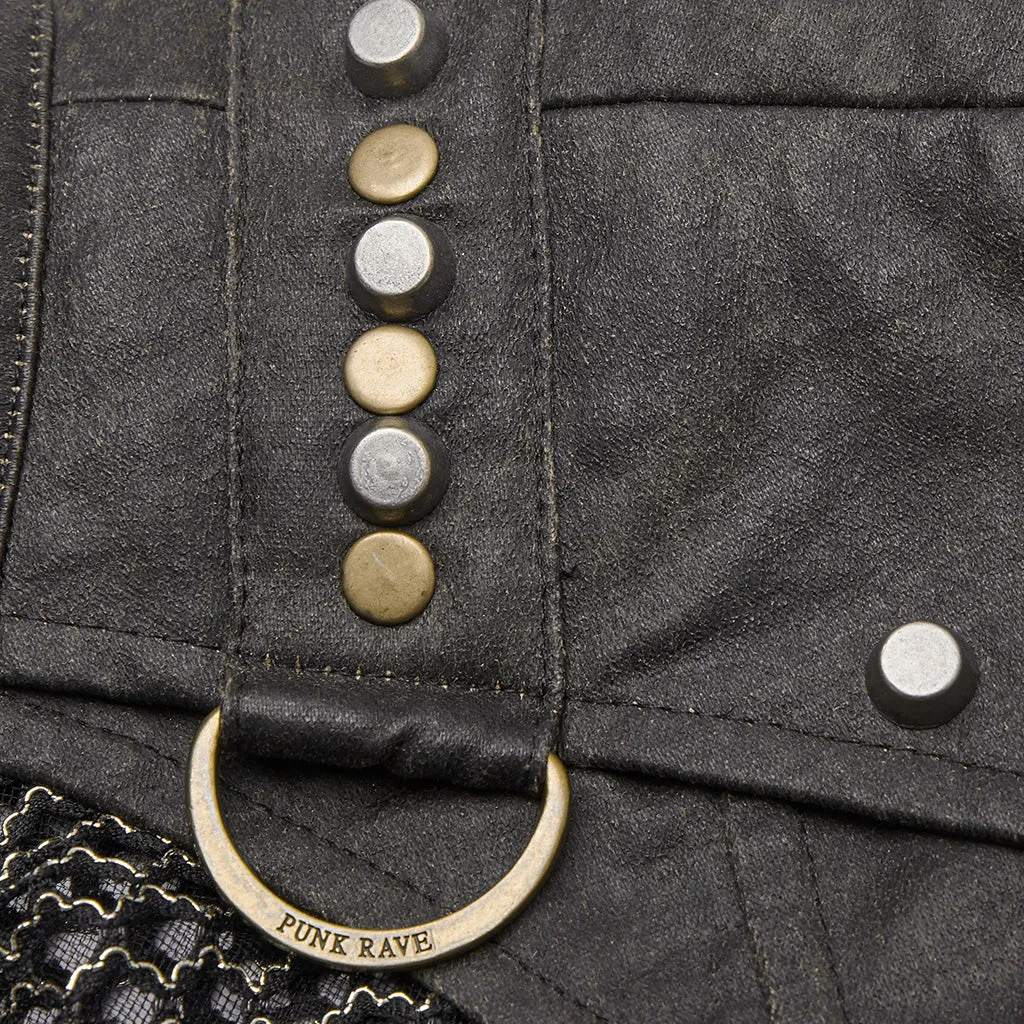 Punk see-through sleeveless vest