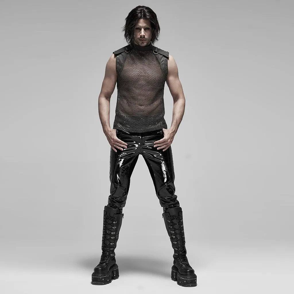 Punk see-through sleeveless vest