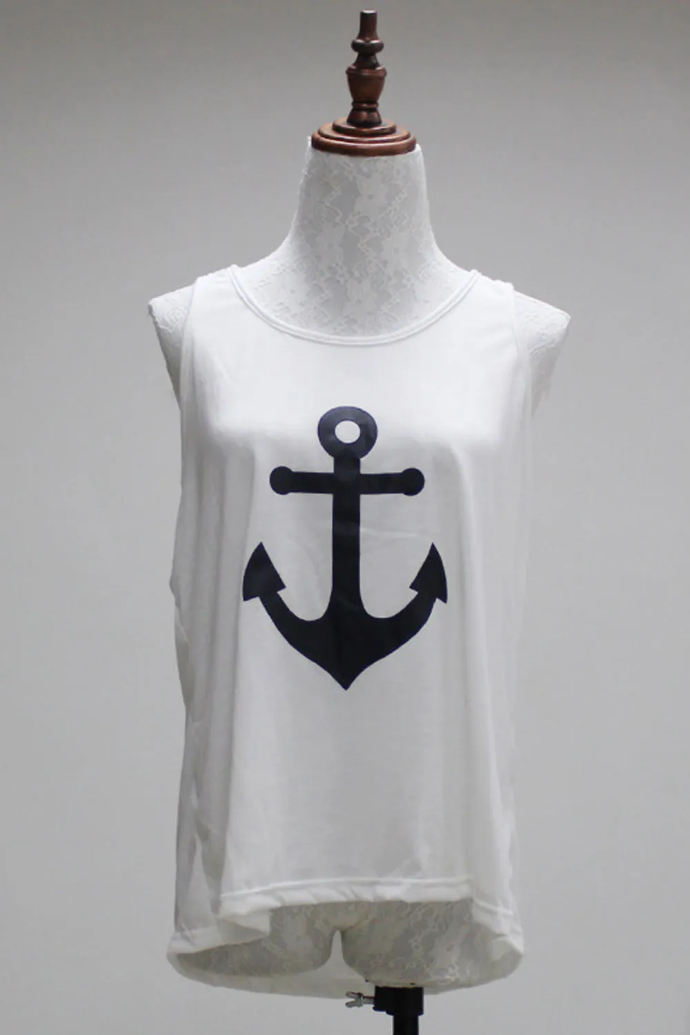 Women Sleeveless Round Neck Loose Waist Casual Wearing Shirt - WSB117619