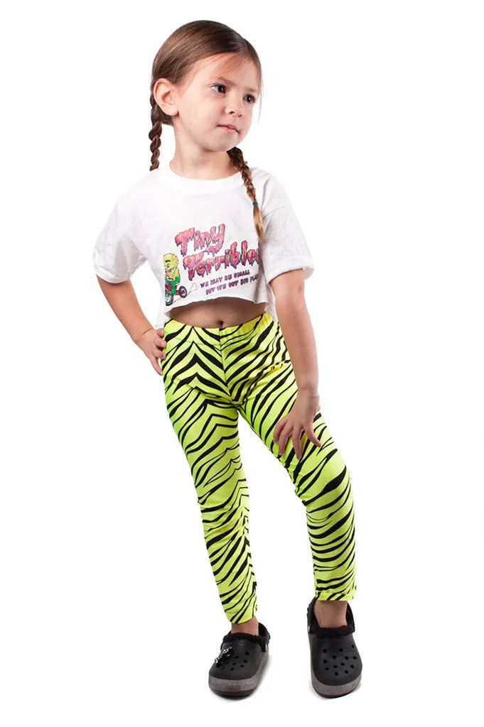 Yellow Zebra Kids Leggings