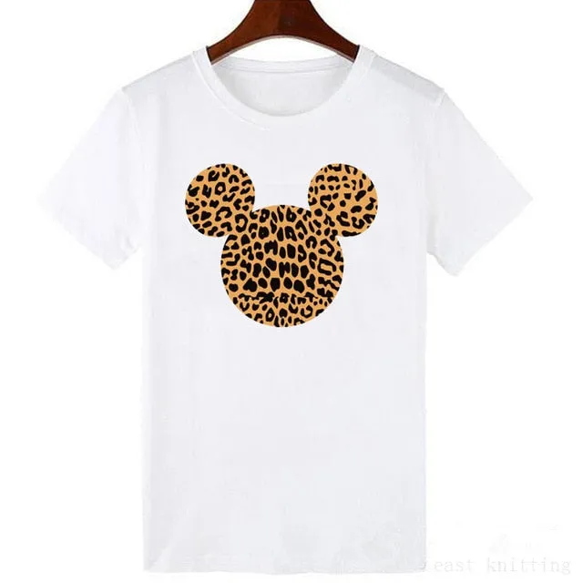ZOGANKIN Cartoon Print Women T Shirt Summer Casual Short Sleeve O Neck T-shirt Ladies White TShirt Tops Cute Tees Shirt